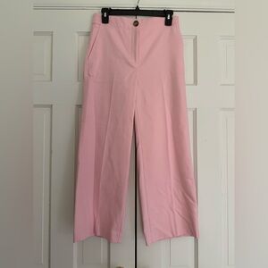 Ann Taylor Light Pink wide leg crop Pants 0